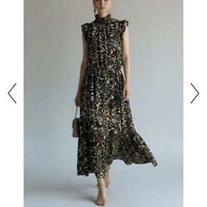 Steve Madden Black and Brown Maxi Dress